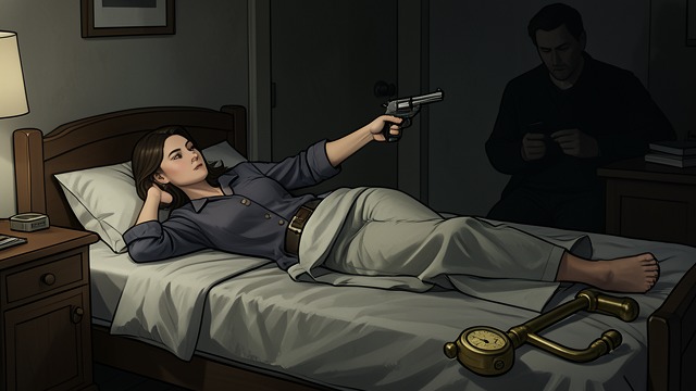 A Second Attack Succeeds from "Death on the Nile". The Cabin Shooting A different method Linnet is shot at close range while asleep.