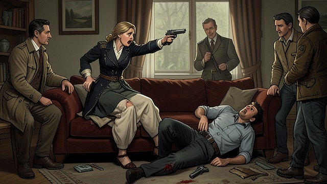 The Gunshot from "Death on the Nile". A Wound Before Witnesses The apparent attack Jacqueline fires her pearl-handled pistol, and Simon falls with a wound in his leg.