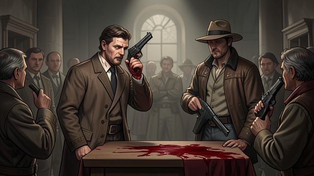 The Plan Made Visible from "Death on the Nile". The Gun’s Two Uses Staging and murder Poirot explains that the apparent shooting of Simon supplied witnesses, while Simon’s actual shot at Linnet was fired…