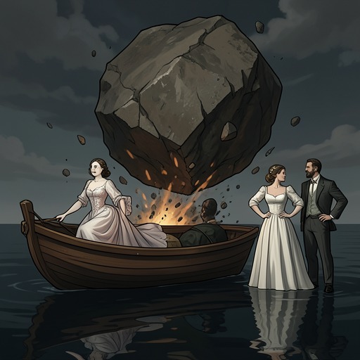 The Boulder’s Warning from "Death on the Nile". A falling boulder changes an apparent threat into a murder attempt, heightening suspicion even though it cannot immediately identify the culprit.