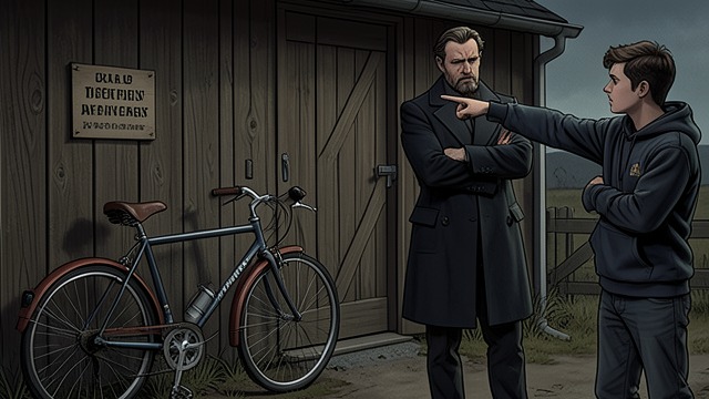 The Bicycle Dispute from "A Man Called Ove". A Bicycle Left Outside A Misread Rule Ove finds a woman’s bicycle leaning outside the bicycle shed, against a sign telling residents not to leave bikes there.