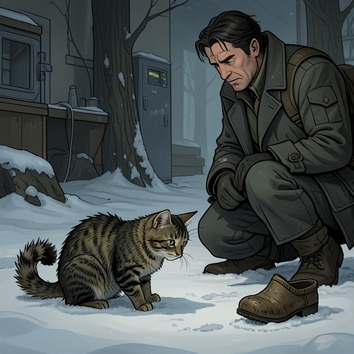 The Stray Cat Finds a Home from "A Man Called Ove". This thread follows The Cat from wary intruder to companion, gradually drawing Ove back into care for the living.