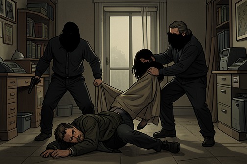 Gómez and López attack Marlowe and abduct Lynn Peterson from "The Black-Eyed Blonde". Gómez and López attack Marlowe and abduct Lynn Peterson in an abrupt assault that transforms Philip Marlowe’s inquiry into a personal and immediate crisis.
