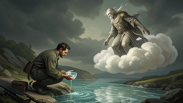 Secret Bargain from "The Myth of Sisyphus". Secret Bargain Knowledge for Water Sisyphus trades knowledge of an abduction for water for Corinth. He chooses a material blessing over obedience to the gods.