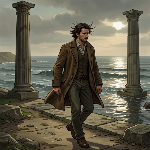 The Exiled Returner from "The Myth of Sisyphus". This flow follows the traveler in Return to Tipasa as he moves from nostalgia and guilt toward a renewed commitment to beauty and struggle.