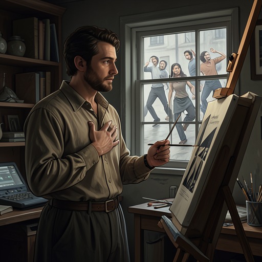 The Artist’s Moral Risk from "The Myth of Sisyphus". This flow traces the artist’s personal danger in responding to oppression without becoming either a detached aesthete or a doctrinaire preacher.