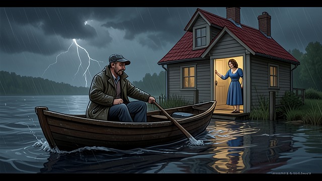 A Refuge Offered from "William Tell". A Refuge Offered Safety through hospitality After Tell carries Baumgarten across the stormy lake, he directs him to Werner Stauffacher’s house.