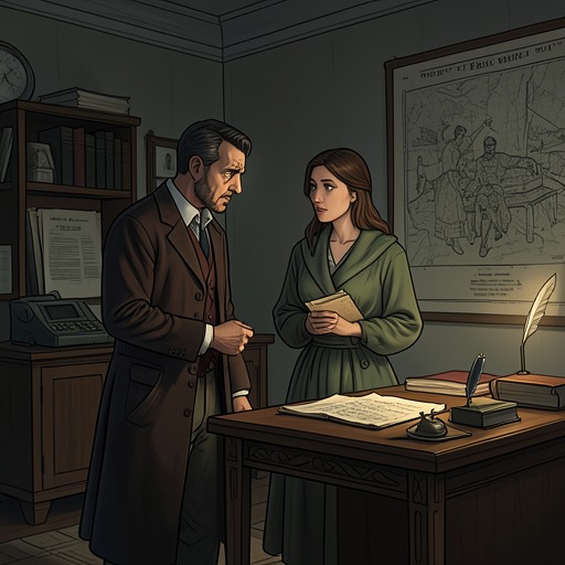 Stauffacher and Gertrude from "William Tell". This flow follows the partnership through which private counsel becomes a commitment to public resistance.