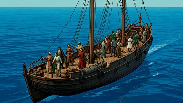 The Ocean Passage from "The Lover". The Ocean Passage A floating society The ship contains cafés, bars, libraries, romances, marriages, deaths, and temporary communities.