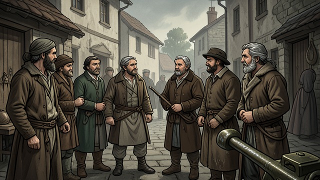 Shared Hardship from "William Tell". Shared Hardship Everyday burdens The Swiss people face taxes on livestock and food under Austrian rule.