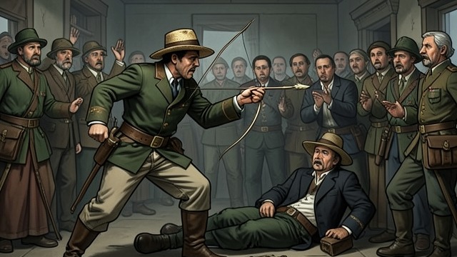 The Hat Confrontation from "William Tell". The Hat Confrontation A test he never sought William Tell does not know about the pole decree when he crosses the meadow.
