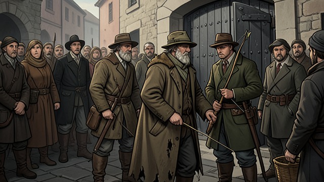 A Public Spark from "William Tell". A Public Spark Defiance becomes visible William Tell refuses to bow and shoots through the Governor’s hat after the guards attack him.