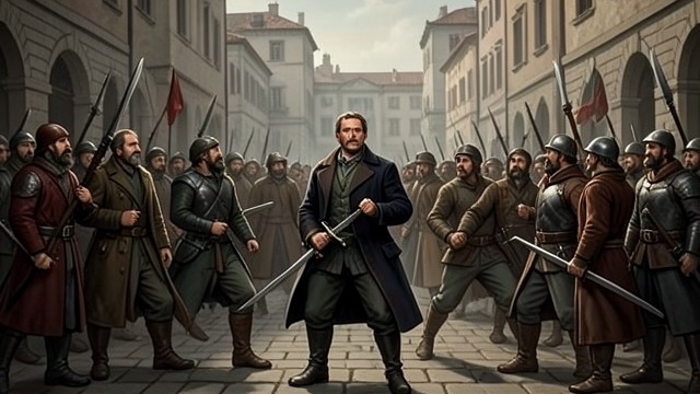 Joining the Fight from "William Tell". Joining the Fight A hesitant crowd The people wait for William Tell to lead before attacking the soldiers.