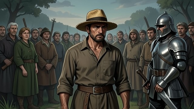 A Crowd Follows His Lead from "William Tell". A Crowd Follows His Lead Waiting for a signal The people hesitate to attack the armored guards until William Tell strikes Friesshardt.