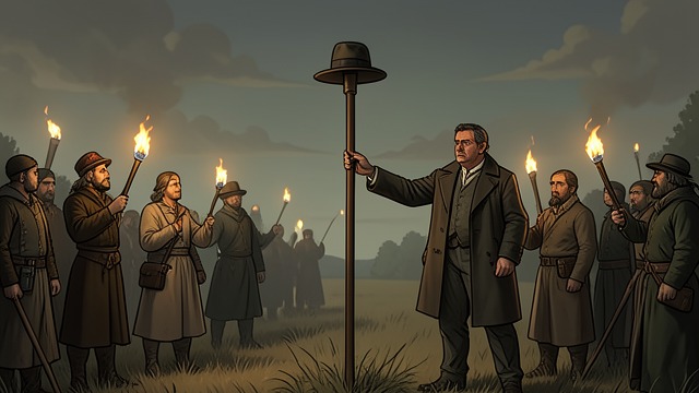 A Memorial of Freedom from "William Tell". A Memorial of Freedom Reclaimed meaning After the revolution succeeds, the people bring the pole and hat forward for destruction.