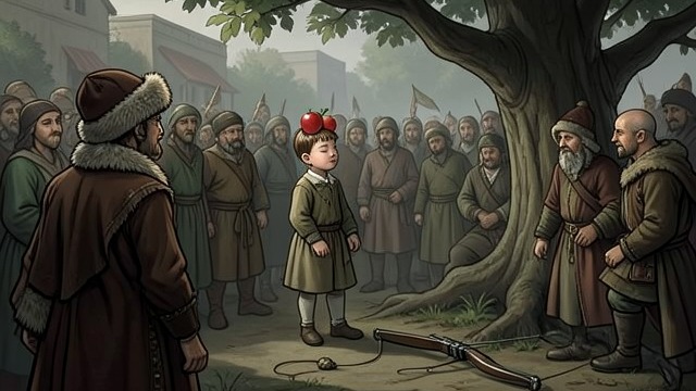The Shot and the Embrace from "William Tell". The Shot and the Embrace Survival confirmed The apple leaves Walter’s head, and the crowd erupts in relief.