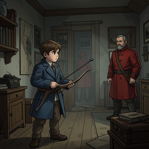 Walter’s Courage from "William Tell". This thread follows Walter from an eager apprentice to the brave child who withstands the apple challenge and returns safely to family life.