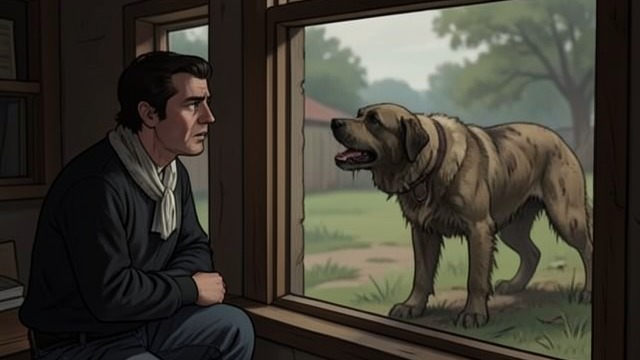 A Name and a Voice from "The Friend". A Name and a Voice A connection at a distance The Narrator hears about the Deceased Friend’s found Great Dane through messages but never meets Apollo before…