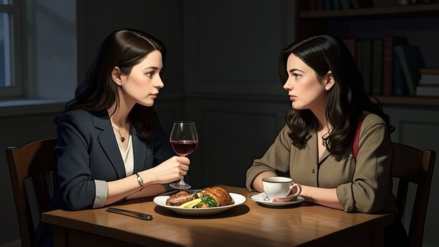 A Reunion at Dinner from "The Friend". A Reunion at Dinner Shared recollections The Narrator and the first wife dine together after the memorial.