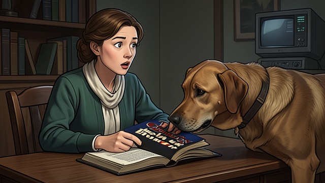 The Book in His Jaws from "The Friend". The Book in His Jaws An unexpected gesture Apollo approaches the books on the coffee table, takes the replacement Knausgaard volume gently in his jaws, and…