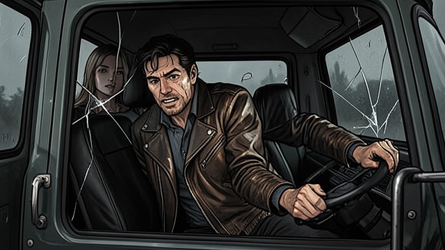 The Truck Rescue from "Doctor Sleep". Awake in the Cab Captive becomes rescuer Billy wakes under the effects of Crow’s sedative and helps Dan, who is in Abra’s body, fight for control of the truck.