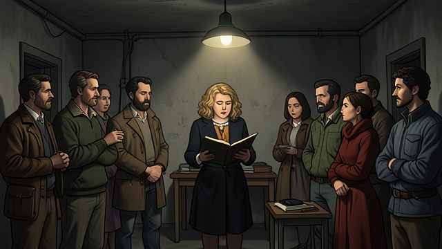 Reading in Public from "The Book Thief". Reading in Public A New Competence Liesel reads aloud in the Fiedlers’ basement while adults and children wait through a raid.