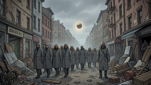 死亡视角的变化,《偷书贼》中的场景。战争的工作量 工业化的死亡 死亡将奥斯威辛、毛特豪森、斯大林格勒和遭到轰炸的城市描述成不堪重负的工作场所。人类的暴力使死亡本身也感到不堪其负。 失败的分心 色彩和职业化的日常工作已不再能保护他免受记忆侵扰。叙述者的幽默成了一种防御,用来抵挡他在道德上无法承受的苦难规模。