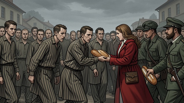 The Prisoner Parade from "The Book Thief". The Prisoner Parade Visible Persecution Starved Jewish prisoners are marched through Molching under armed supervision.