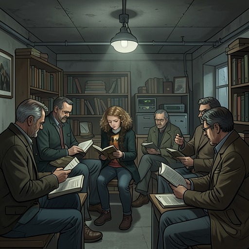The Air Raid Shelter Community from "The Book Thief". This flow traces how shared terror turns Liesel’s private reading into a temporary civic act.