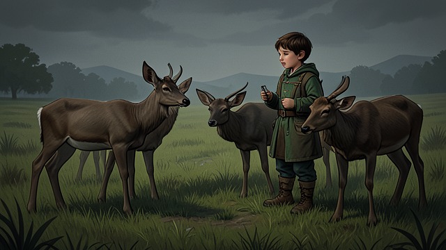Rose Sees the Deer from "Leave the World Behind". Rose Sees the Deer An Unusual Gathering Rose notices more deer than she can readily count near the house.
