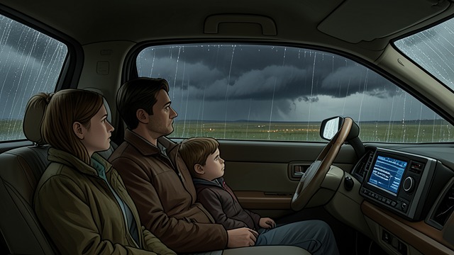 Weather in the Background from "Leave the World Behind". Weather in the Background Hurricane Season Reports mention an intensifying hurricane season and a storm making landfall elsewhere.