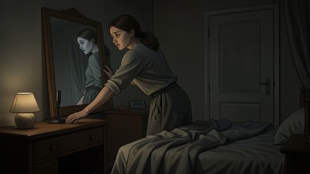 An Empty Bedroom from "Leave the World Behind". An Empty Bedroom Looking for Rose Amanda expects Rose to be in the house, perhaps sleeping, reading, or watching a movie.