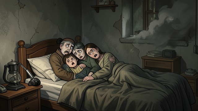 A Second Disturbance from "Leave the World Behind". A Second Disturbance Repetition in Darkness More violent sounds arrive during the night, driving the family from their separate rooms and into a shared bed.