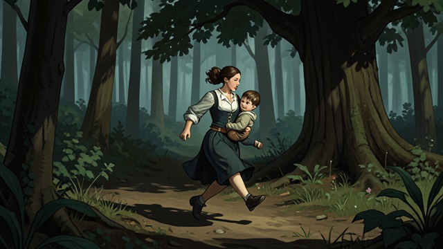 A Search in the Woods from "Leave the World Behind". A Search in the Woods Instinctive Response Amanda runs into the woods after the noise, looking for her children before she can form a coherent explanation.