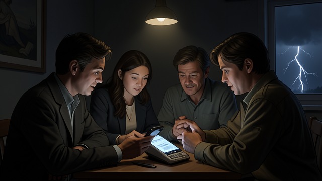 The First Alert from "Leave the World Behind". The First Alert A Fragment of News A phone alert tells Amanda that a major blackout has been reported on the East Coast of the United States.
