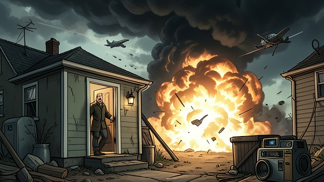 The Last Reported Blast from "Leave the World Behind". The Last Reported Blast Another Violent Return The noise sounds again, and the narration links it to American planes moving through the sky.