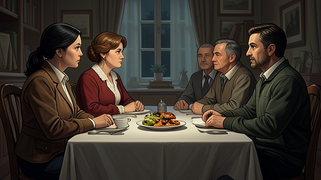 A Meal Before More News from "Leave the World Behind". A Meal Before More News A Temporary Gathering The adults share dinner, drinks, and dessert while the children rest.