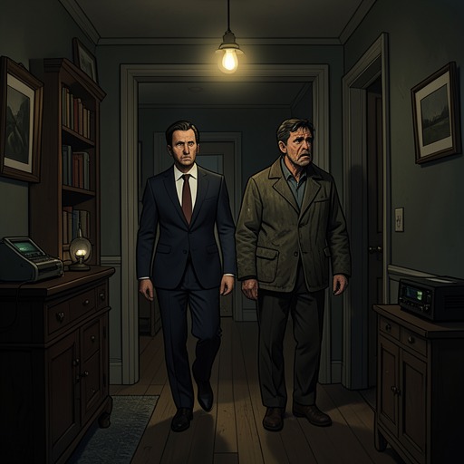 The Washingtons Return from "Leave the World Behind". This flow traces George and Ruth’s late-night return to their house and their negotiation with the family renting it.