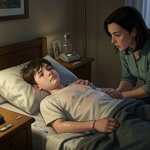 Archie’s Sudden Illness from "Leave the World Behind". This flow follows Archie from ordinary adolescent confidence through unexplained physical changes and the family’s failed effort to obtain care.