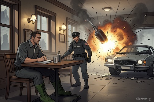 Assassination of El Verde from "The Power of the Dog". Chalino Guzmán, known as El Verde, is assassinated by a bomb at his favorite restaurant in Ciudad Juárez.