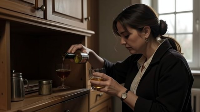 A First Hidden Drink from "The Power of the Dog". A First Hidden Drink Pain and Access Rose discovers that whiskey eases her headaches and begins taking liquor secretly from the cabinet.