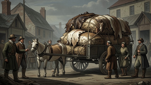 The Winter’s Accumulated Load from "Butcher's Crossing". The Winter’s Accumulated Load A Large Return Expected After months trapped by snow, the men load eighteen heavy bales of hides onto the wagon, leaving many…