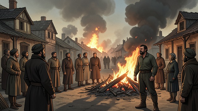 Ashes Beyond the Village from "Butcher's Crossing". A Settlement at the Edge of Disappearance The last spectacle After Miller sets fire to J.D.