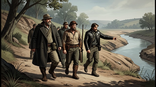 The First Dispute from "Butcher's Crossing". Water Before Ambition A choice of routes When the party reaches the end of the Smoky Hill Trail, Fred Schneider questions Miller’s plan to cross the plains…