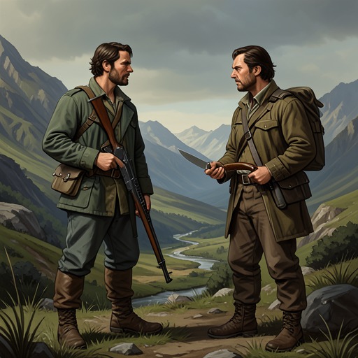 Miller and Schneider: Loyalty Under Strain from "Butcher's Crossing". This flow traces the hard, practical bond between Miller and Schneider as shared experience and dependence give way to conflict, survival, and Schneider’s…