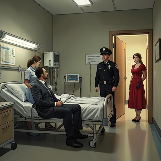 The Hospital Defense from "The Godfather". This flow traces the contest around Vito Corleone's hospital room, where medicine, police corruption, and family loyalty collide.