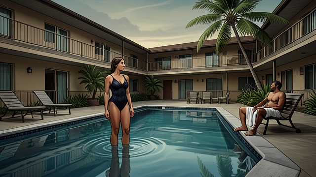 The Poolside Choice from "Made for Love". The Poolside Choice Freedom made visible Hazel enters the motel pool naked because Byron can no longer watch her.
