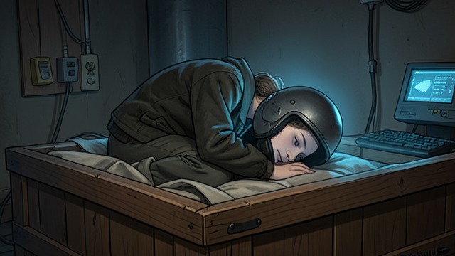 The Failed Shield from "Made for Love". The Failed Shield Trying sleep Hazel places the Sleep Helmet X7 over her head and climbs into the wooden crate, hoping sleep will disrupt the coming download.