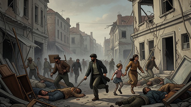 Ruined Return from "The King in Yellow". Ruined Return Survivors stream back through Paris while shells destroy the Latin Quarter.