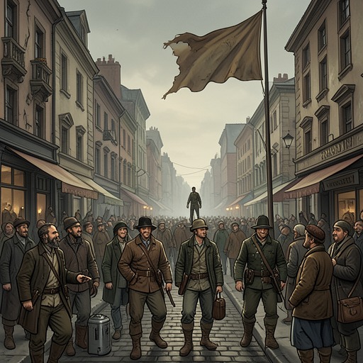 The Siege Community from "The King in Yellow". This flow traces the artistic community of Paris through bombardment, hunger, mutual aid, and the return of the surviving army.